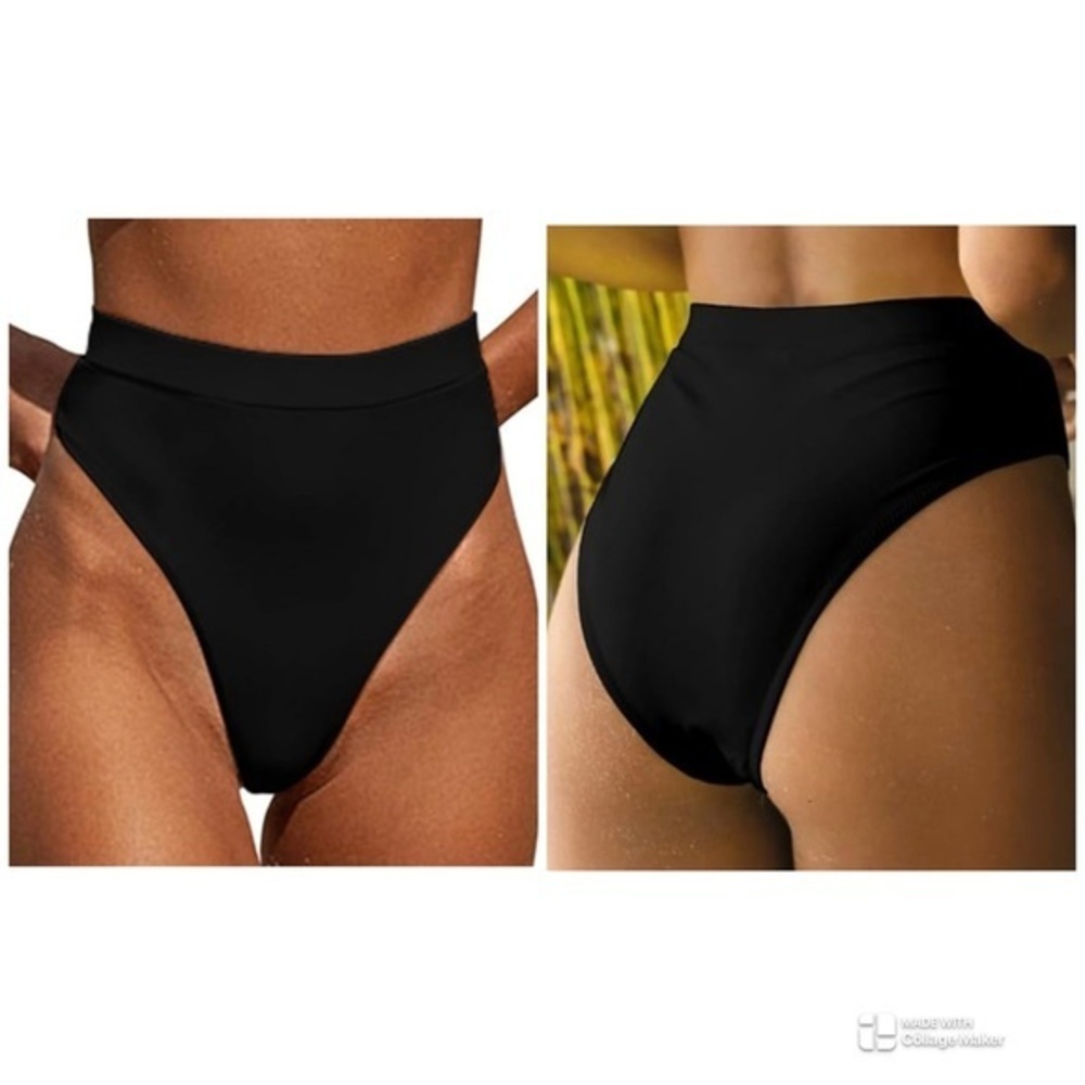 Melyum High Rise High Cut Bikini Swimsuit Bottoms Womens Size L